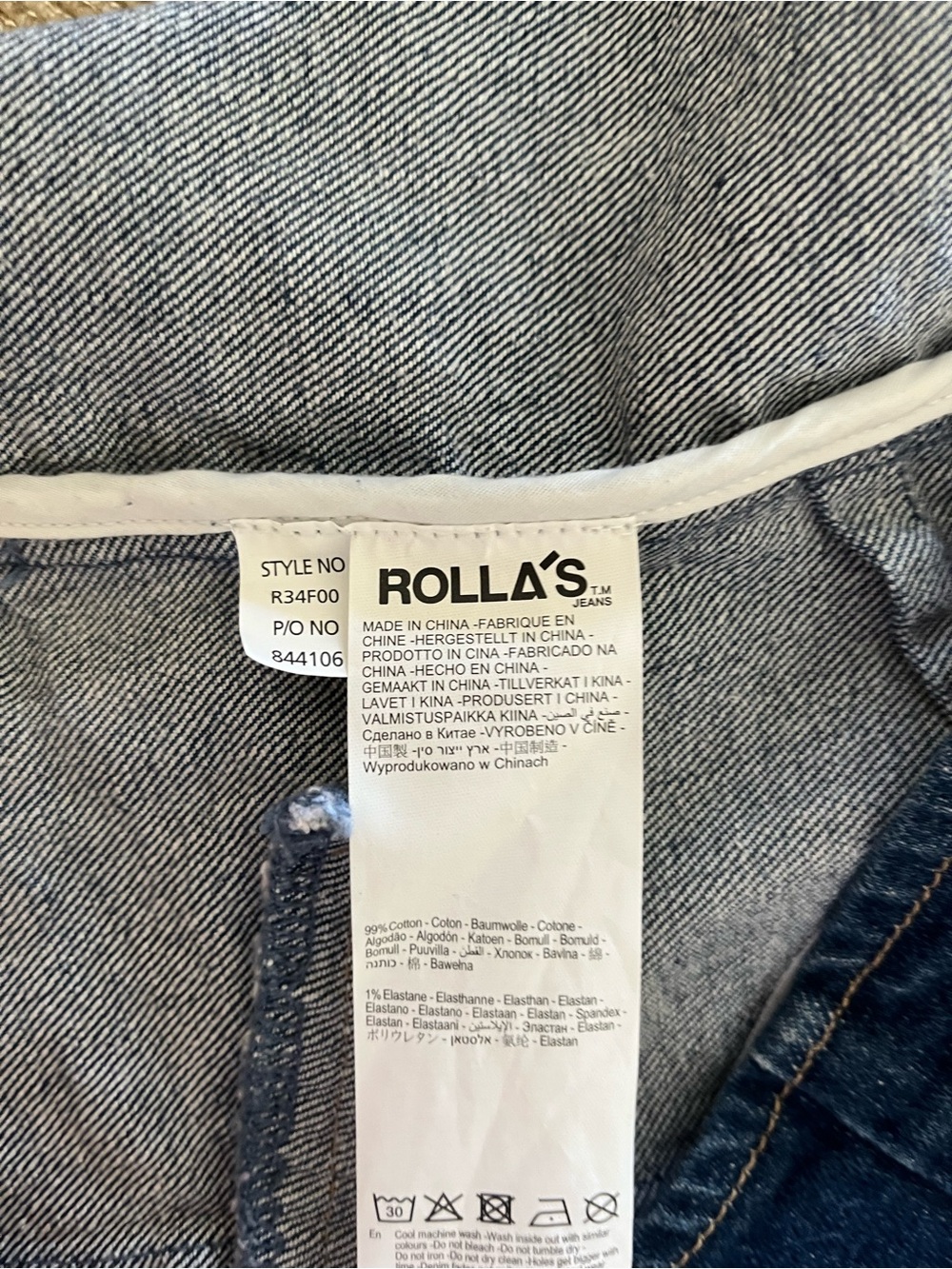 ROLLA'S Dark Blue Denim Halter Vest with Contrast Trim - Picture 4 of 4
